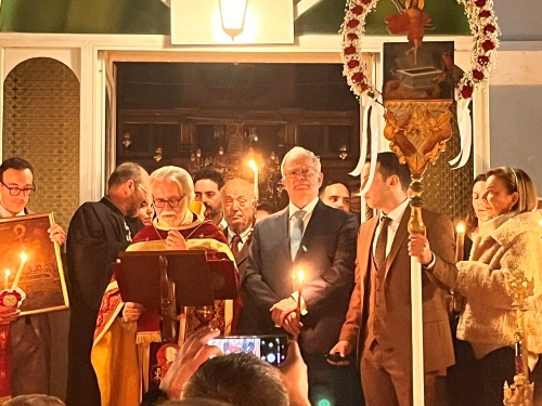 Η Τελετή της Αναστάσεως στον Ιερό Ναό Αγίου Ιωάννου Ποσειδωνίας, με την υψηλή παρουσία του Εξοχότατου Προέδρου της Δημοκρατίας κ. Κωνστ. Τασούλα