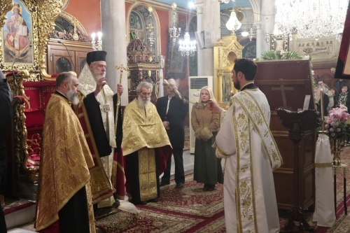 Η Ακολουθία της Δ’ Στάσεως των Χαιρετισμών της Θεοτόκου στον Μητροπολιτικό  Ναό της Μεταμορφώσεως του Σωτήρος  Ερμουπόλεως