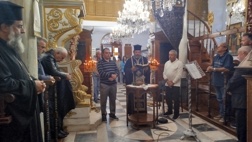 Αγιασμός επί τη ενάρξει της λειτουργίας των Σχολών Ψαλτικής της Άνδρου 